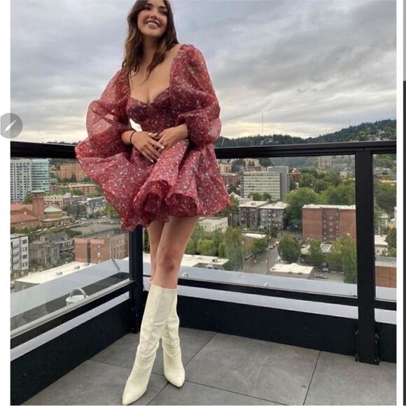 NWT Selkie The Crimson Princess Mini Dress - Picture 9 of 17